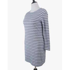 Sail To Sable Size M T Shirt Shift Dress 3/4 Sleeve Blue White Stripe
